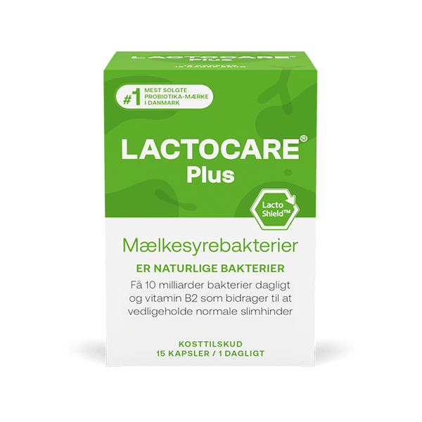 Lactocare Plus mælkesyrebakterier til under og efter penicillin og antibiotika (15 stk)