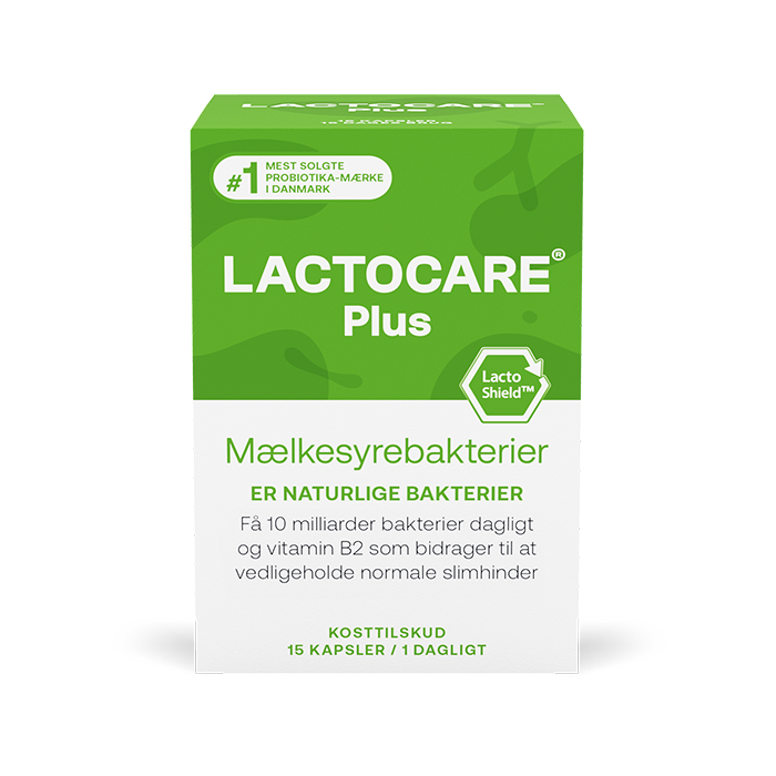 Lactocare Plus mælkesyrebakterier til under og efter penicillin og antibiotika (15 stk)