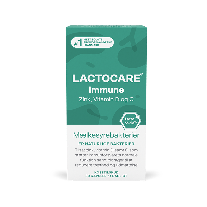 Lactocare Immune mælkesyrebakterier til at støtte immunforsvaret (30 stk)
